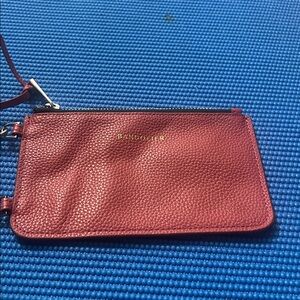 Bandolier Maroon Leather Wristlet